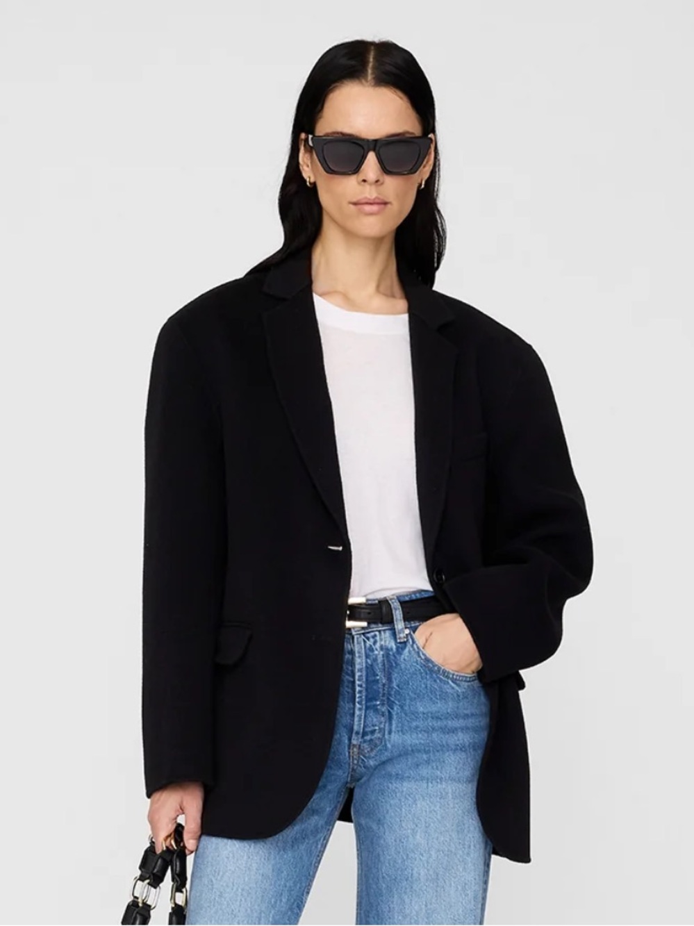 Anine Bing Black Oversized Quinn Jacket XS
